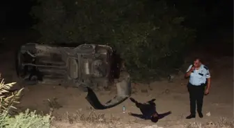 Otomobil Portakal Bahçesine Uçtu