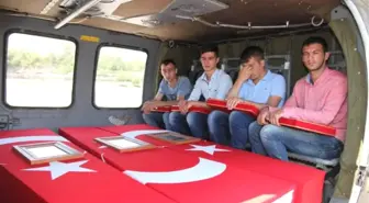 Hakkari'de Şehit Düşen 8 Kahraman Asker Memleketlerine Uğurlandı