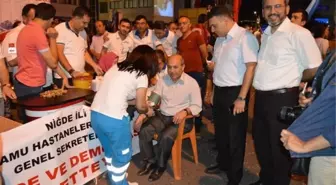 Niğde Kamu Hastaneleri Birliği Darbe Nöbetinin 18. Gününde Stant Açtı