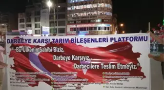 Tarım Bileşenlerinden Darbe Girişimine Pankartlı Tepki