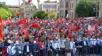 Aksaray'da 'Demokrasi ve Şehitler Mitingi'