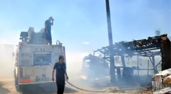 Mermer Atölyesinde Korkutan Yangın: 1 Ağır Yaralı