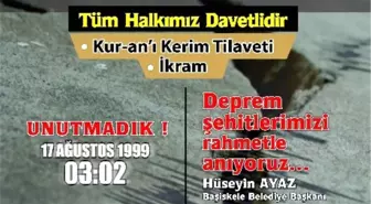 Başiskele 17 Ağustosu Unutmadı