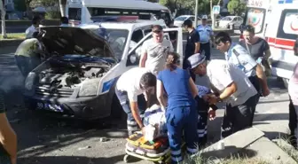 Aydın'da Ekip Otosu Kaza Yaptı, 3 Polis Yaralandı