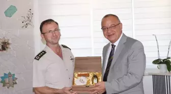 İl Jandarma Komutanı Kaplan Başkan Ergün'ü Ziyaret Etti