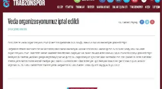 Trabzonspor, Hüseyin Avni Aker'e Veda Organizasyonunu İptal Etti