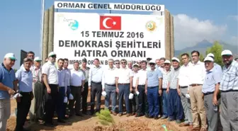 Silifke'de 15 Temmuz Demokrasi Şehitleri İçin Fidan Dikildi