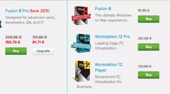 Vmware Ücretsiz Yükseltme Yayınladı, Vmfusion ve Workstation