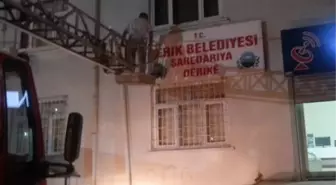 Kayyum Atanan Derik Belediyesi'nin İndirilen Tabelasının Yerine Yenisi Asıldı