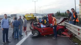 Yarış Yapan Sürücünün Çarptığı Otomobilden İnanılmaz Kurtuluş