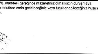 Hdp'li Tan'a Duruşmaya Çağrı Tebligatı