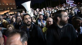 Yunanistan'da Hükümet Karşıtı Gösteri
