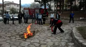 Safranbolu'da Yangın Söndürme Eğitimi