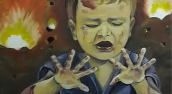 Savaşın Acılarını Tuvallere Yansıtıyor