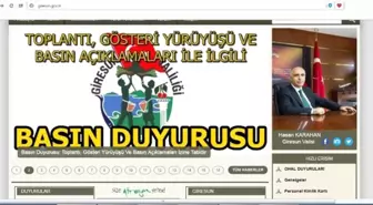 Giresun Valiliği'nden 3 Eski Milletvekilinin Eylemi İçin 'Yasal Değil' Açıklaması