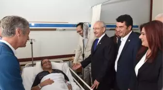 1-Kılıçdaroğlu, Aydın' A Geldi Silahlı Saldırıda Yaralanan Bülent Tezcan'ı Ziyaret Etti