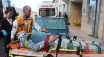 Dengesini Kaybedip Yere Düşen İşçi Hastaneye Kaldırıldı