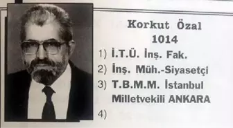 Taş Mektep Mezunlarından Korkut Özal'a Başsağlığı Mesajı