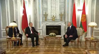 Erdoğan, Belarus'ta Bağımsızlık Sarayı'nda Cumhurbaşkanı Alexander Lukaşenko Ile Görüştü
