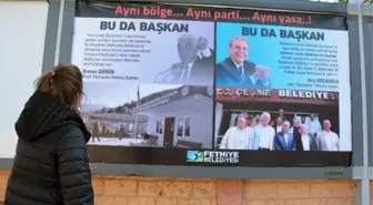 Fethiye'de Başkanların Atışması Bilboardlarda