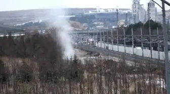 Başkent'te Doğal Gaz Hattının Delinmesi Panik Yarattı