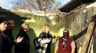 Lüleburgaz'da Evi Yanan Aileye Yardım