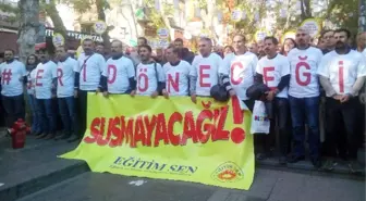 Eğitim-Sen Görevden Almaları Protesto Etti