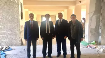 Kaymakam Özyiğit, Okul İnşaatını Denetledi