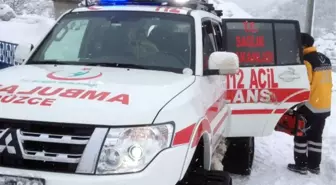 Hamile Kadın Paletli Ambulansla Hastaneye Ulaştırıldı