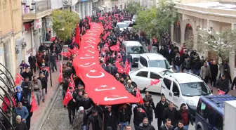 Mardin'de, 'Teröre Lanet' Mitingi ve Yürüyüşü