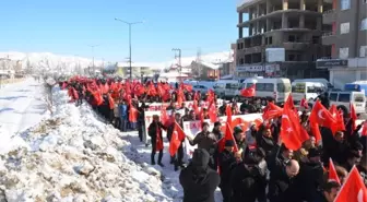 Yüksekova'da Teröre Lanet Yürüyüşü