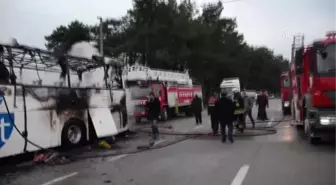 Seyir Halindeki Yolcu Otobüsünde Yangın