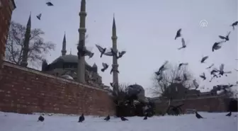 Karlar Altındaki Selimiye Camii Havadan Görüntülendi