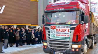 Kırşehir'den Haleplilere 4 Tır Gıda Yardımı