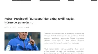 Prosinecki'den Bursaspor Açıklaması