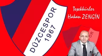 Düzcespor'dan Hakan Zengin'e Teşekkür