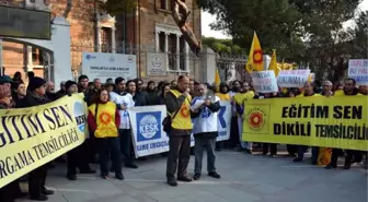 Bergama'da Kesk'ten Üyelerinin İhracına Protesto