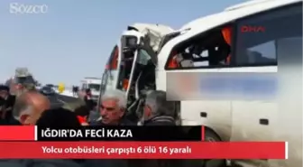 Iğdır'da Yolcu Otobüsü Çarpıştı