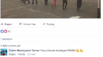 Öğrencisini Sırtında Taşıdı