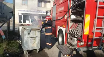 Çöp Bidonu Yangını İtfaiyeyi Harekete Geçirdi