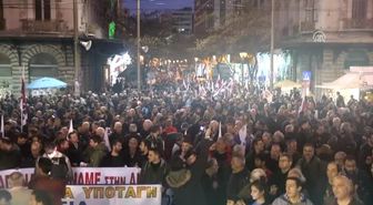 Yunanistan'da 'Kemer Sıkma' Karşıtı Gösteri