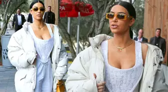 Kim Kardashian'ın Göğüsleri Sokak Ortasında Açıldı