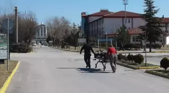 Engelli Çocuklarını Sedye ile Poliklinikler Arasında Anne ve Babası Taşıdı