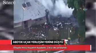 ABD'de Uçak Yerleşim Yerine Düştü