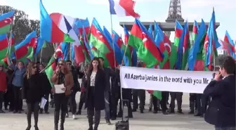 Fransa'da Yaşayan Azerbaycanlılar Ermenistan'ı Protesto Etti