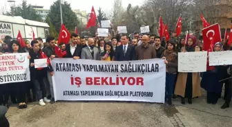 Başkent'te Atanamayan Sağlıkçılar Eylem Yaptı