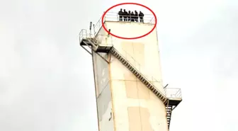 17 Aydır Ücretsiz İzinde Olan İşçiler, Oksijen Kulesinde Eylem Yaptı