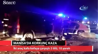 Manisa'da Katliam Gibi Kaza: 2 Ölü, 2'si Ağır 10 Yaralı