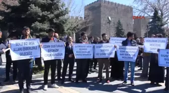 Kayseri'de Sp'lilerden Israil'e 'Ezan Yasağı' Protestosu