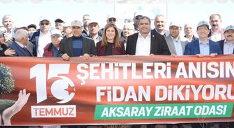 Aksaray'da 15 Temmuz Şehitleri Anısına 249 Fidan Toprakla Buluşturuldu